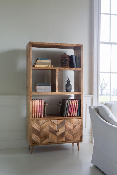 The Chevron Bookcase with Doors