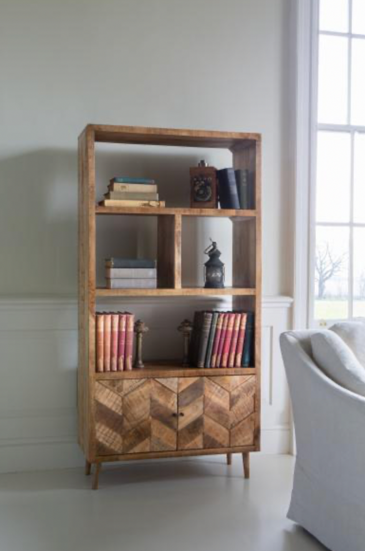 The Chevron Bookcase with Doors