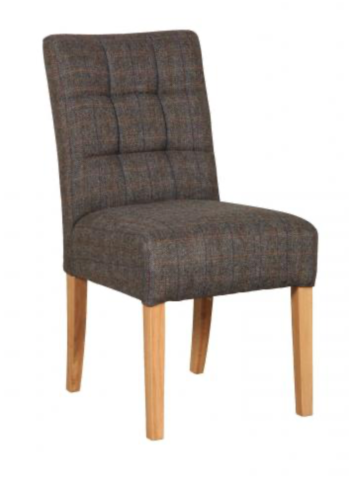 Colin Dining Chair in Dark Tweed