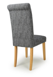 Como Dining Chair in Dark Grey Weave