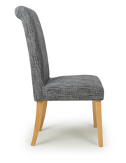 Como Dining Chair in Dark Grey Weave