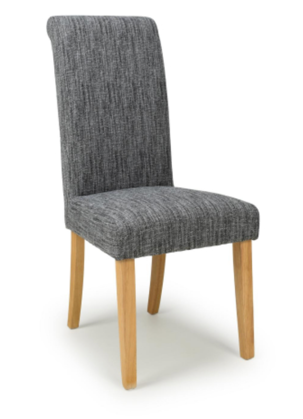 Como Dining Chair in Dark Grey Weave