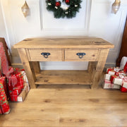 The Authentic Light Waxed Console Table