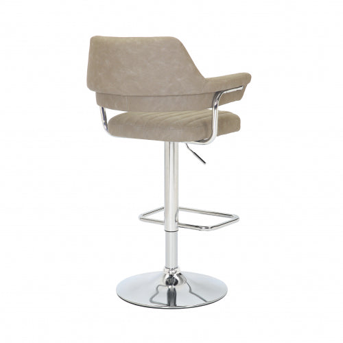 Cortez Swivel Bar Stool in Mink Leather