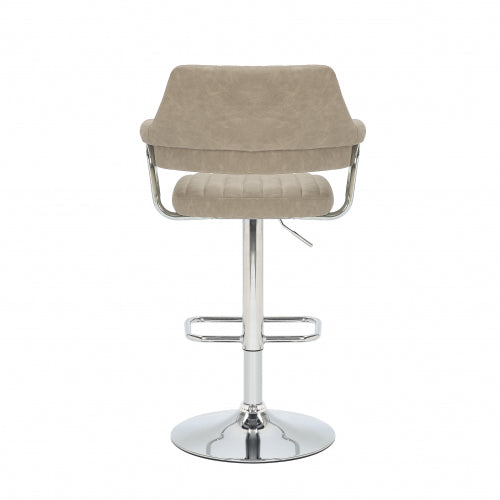 Cortez Swivel Bar Stool in Mink Leather