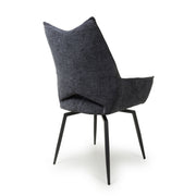 Dakar Swivel Dining Chair in Charcoal