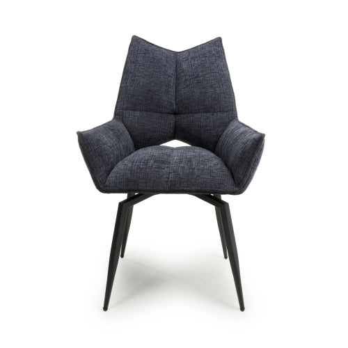 Dakar Swivel Dining Chair in Charcoal