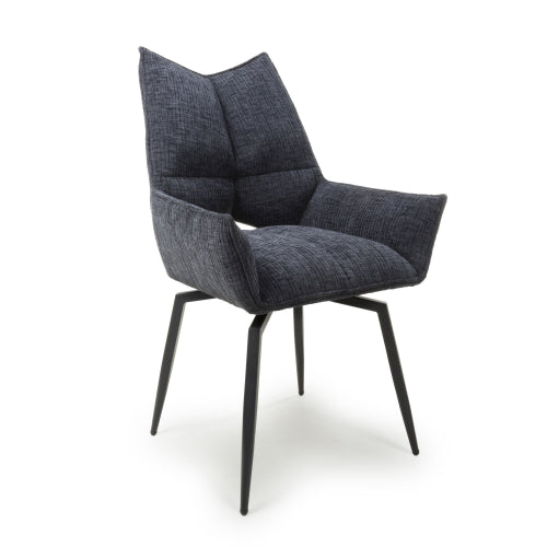 Dakar Swivel Dining Chair in Charcoal