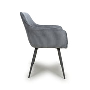 Denver Dining Chair in Dark Grey Corduroy