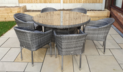 Emily Round Dining Table with Stacking Chairs