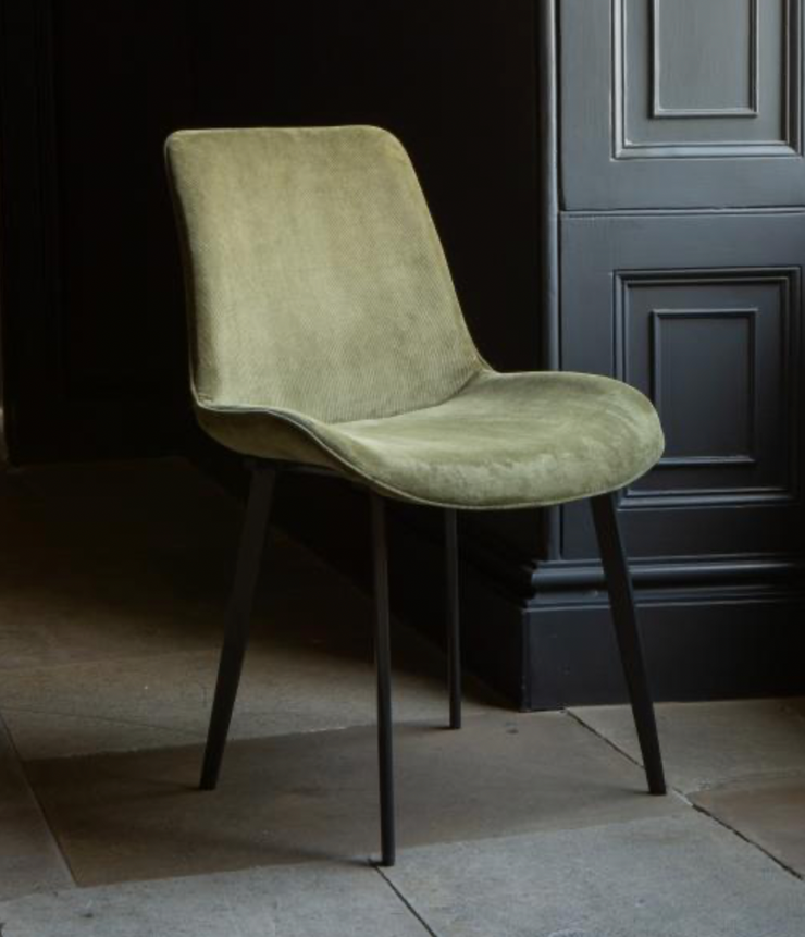 Evia Chair in Green Velvet