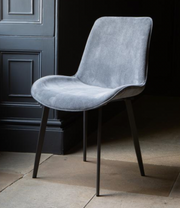 Evia Chair in Grey Velvet