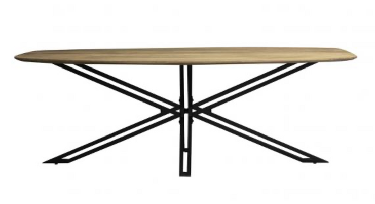 The Fluted Java Oval Dining Table