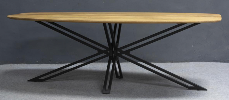 The Fluted Java Oval Dining Table