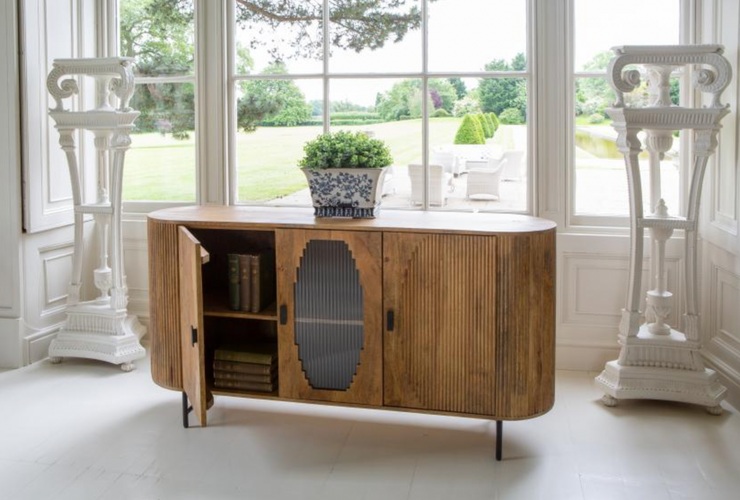 The Fluted Ridged 3-Door Sideboard