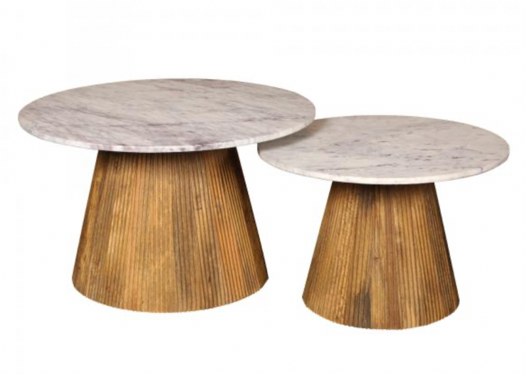 The Fluted Ridged Round Coffee Table