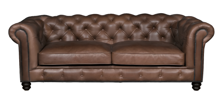 Gotti Club Sofa in Espresso Leather