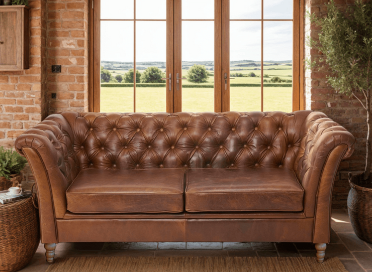 Granby 2-Seater Sofa in Brown Cerrato