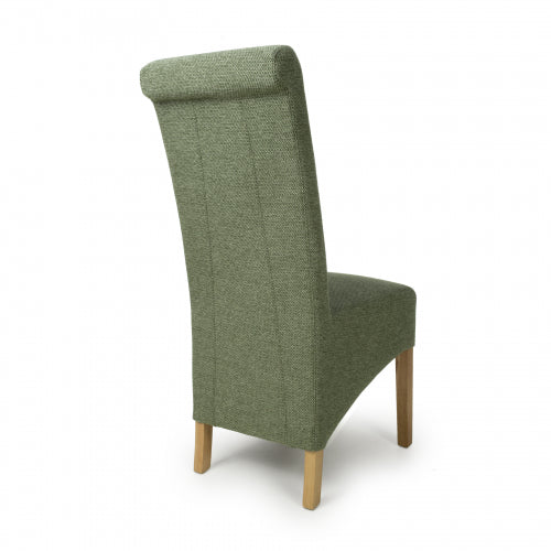 Krista Roll Back Dining Chair in Green