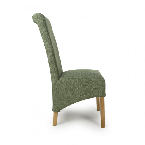 Krista Roll Back Dining Chair in Green