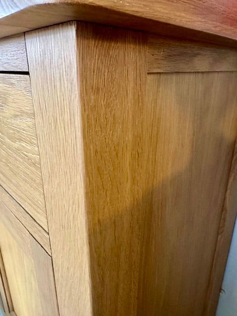 Clearance 2 Over 2 Oak Storage Sideboard