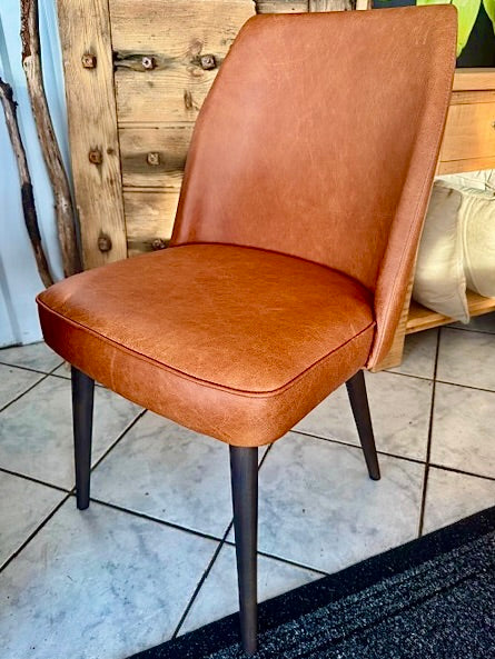 Clearance Jacky Dining Chair in Brown Leather