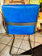 Clearance James Dining Chair in Blue Leather