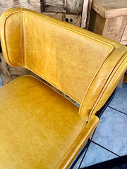 Clearance Jimmy Dining Chair in Mustard Leather