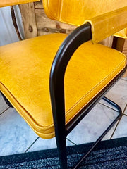 Clearance Jimmy Dining Chair in Mustard Leather