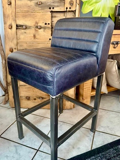 Clearance Stacey Bar Chair in Black Leather