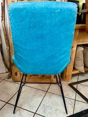 Clearance Rick Dining Chair in Turquoise Leather