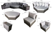 Jessica Sofa Set in Grey