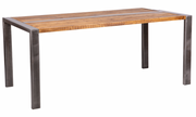 Raw Lacquered Industrial Dining Table