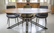 The Java Oval X-Leg Dining Table