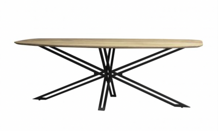 The Java Oval X-Leg Dining Table