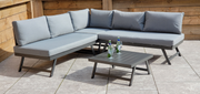 Kimmie Corner Sofa Set in Grey