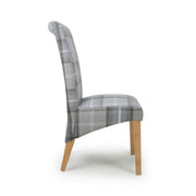 Karta Dining Chair in Check Grey