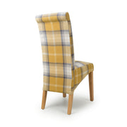 Karta Dining Chair in Check Yellow