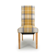 Karta Dining Chair in Check Yellow