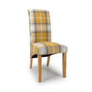 Karta Dining Chair in Check Yellow