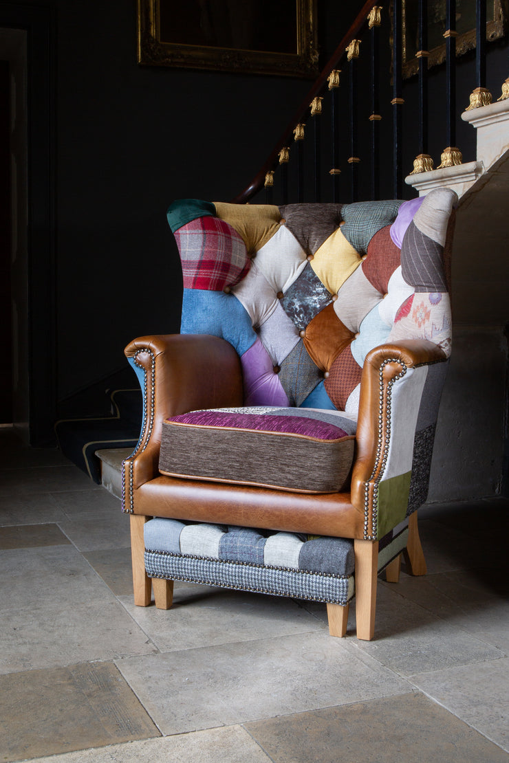 Kensington Patchwork Wing Chair