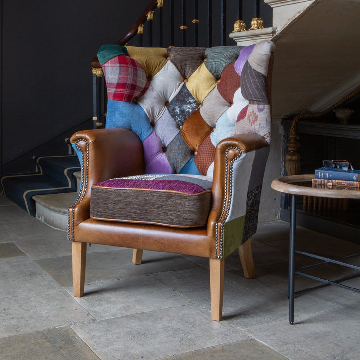 Kensington Patchwork Wing Chair