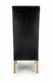 Kenton Dining Chair in Black Leather