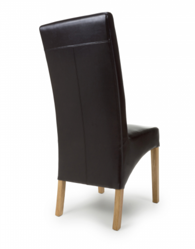 Kenton Dining Chair in Brown Leather