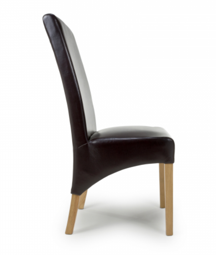 Kenton Dining Chair in Brown Leather