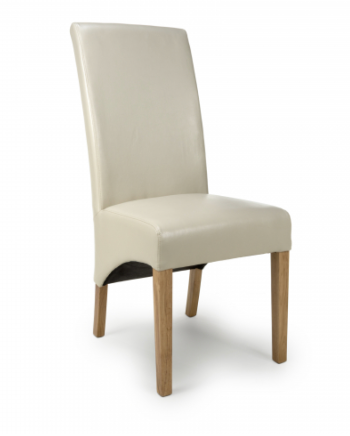 Kenton Dining Chair in Cream Leather