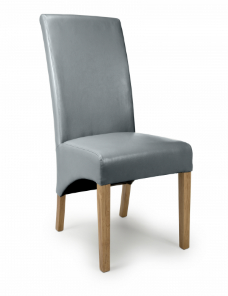 Kenton Dining Chair in Grey Leather