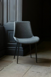 Kos Dining Chair in Grey Leather