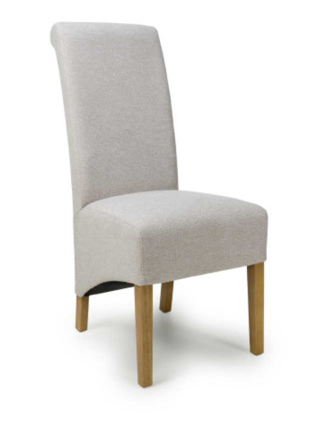Krista Roll Back Dining Chair in Natural