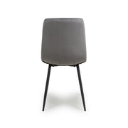 Lisbon Dining Chair in Grey Velvet